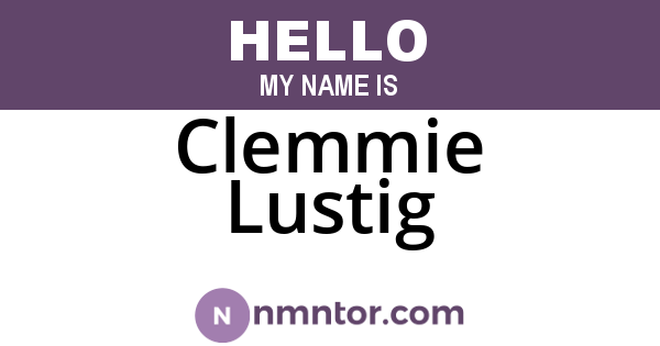 Clemmie Lustig