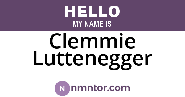 Clemmie Luttenegger