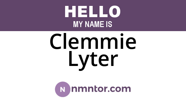 Clemmie Lyter