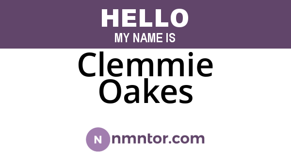 Clemmie Oakes