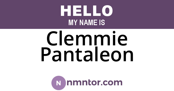 Clemmie Pantaleon