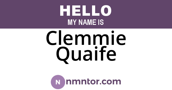 Clemmie Quaife
