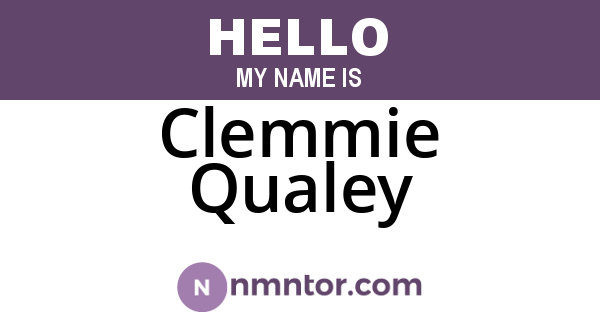 Clemmie Qualey
