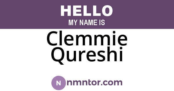 Clemmie Qureshi
