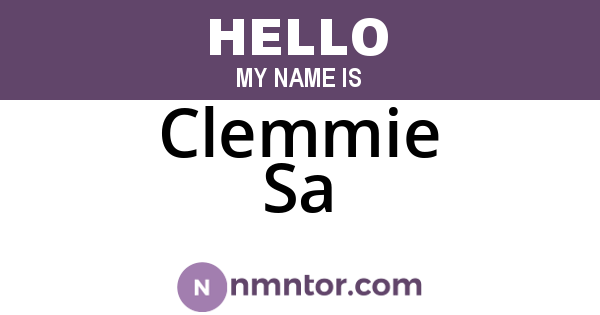 Clemmie Sa