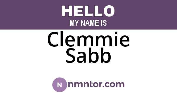 Clemmie Sabb