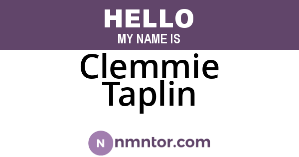Clemmie Taplin