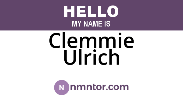 Clemmie Ulrich