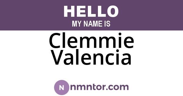 Clemmie Valencia
