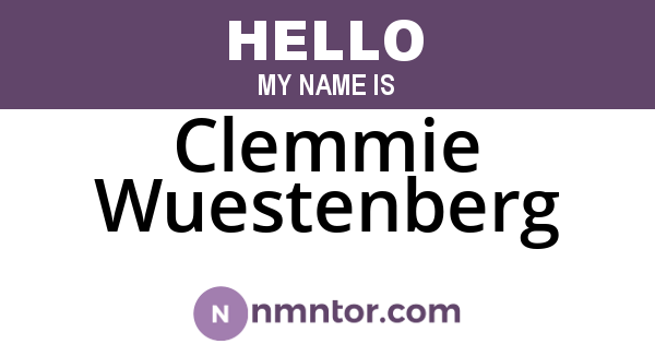 Clemmie Wuestenberg