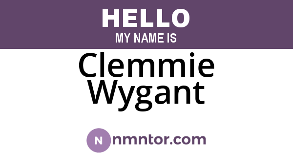Clemmie Wygant