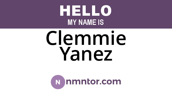 Clemmie Yanez