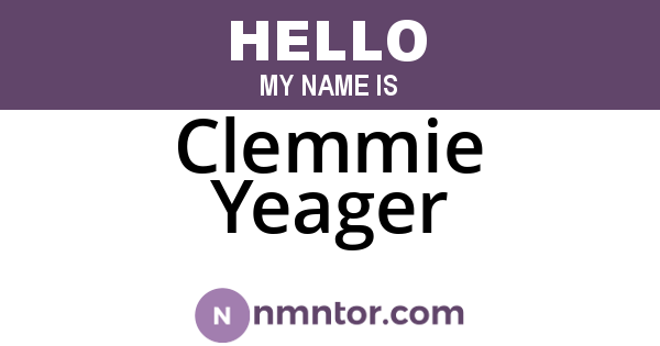 Clemmie Yeager