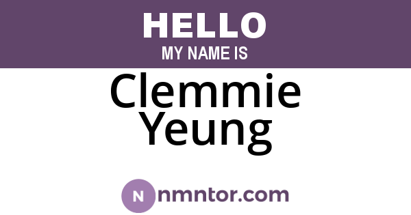 Clemmie Yeung
