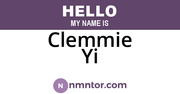 Clemmie Yi
