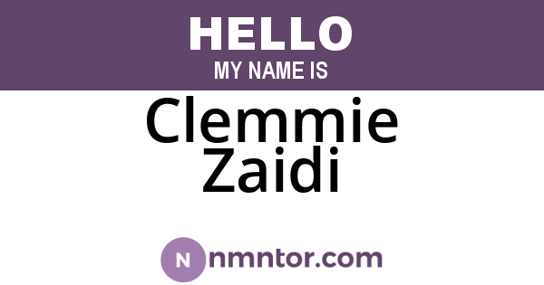 Clemmie Zaidi