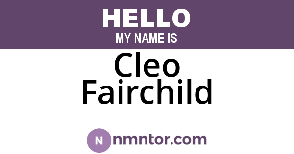 Cleo Fairchild