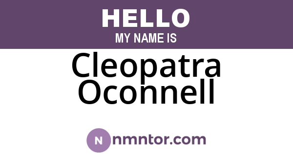 Cleopatra Oconnell