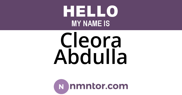 Cleora Abdulla