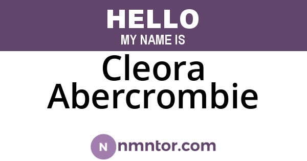Cleora Abercrombie