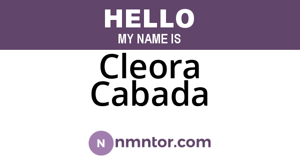 Cleora Cabada