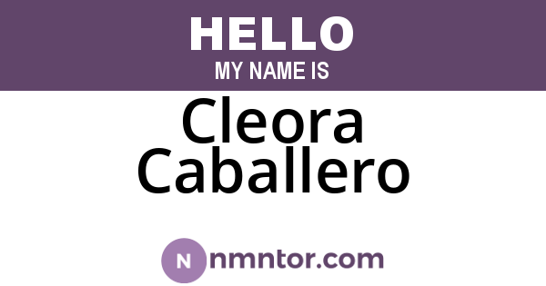 Cleora Caballero