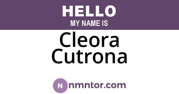 Cleora Cutrona