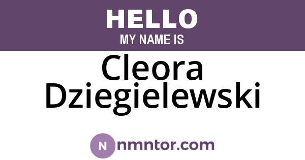 Cleora Dziegielewski