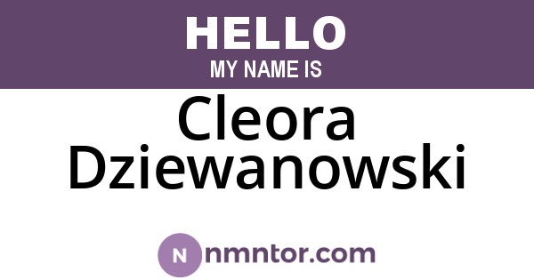 Cleora Dziewanowski