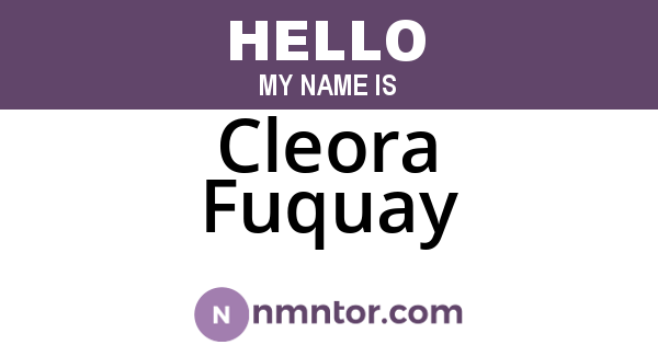 Cleora Fuquay