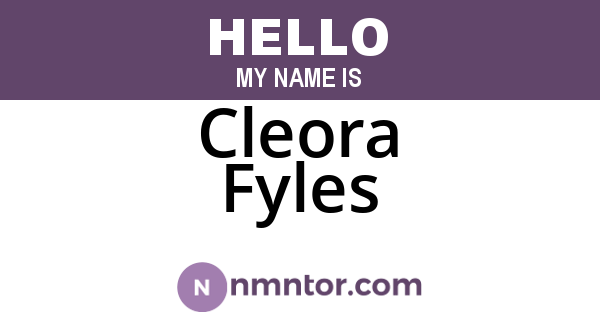 Cleora Fyles