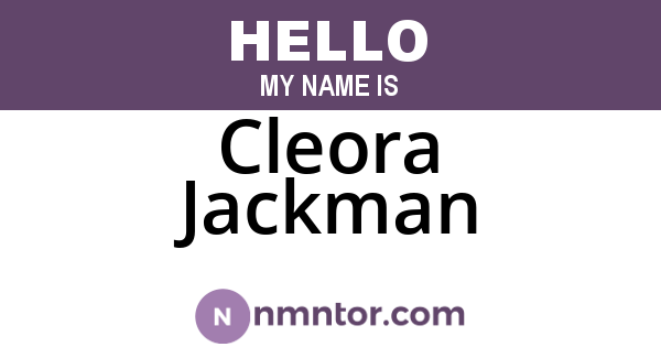 Cleora Jackman