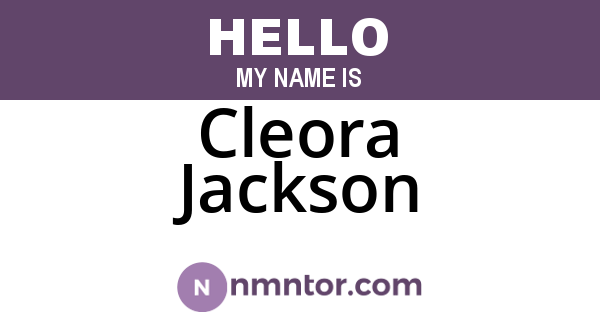 Cleora Jackson