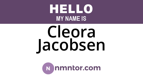 Cleora Jacobsen