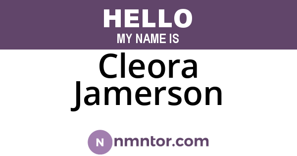 Cleora Jamerson