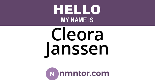 Cleora Janssen