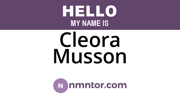 Cleora Musson