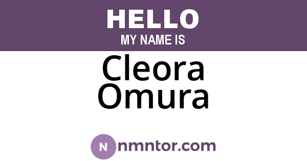 Cleora Omura