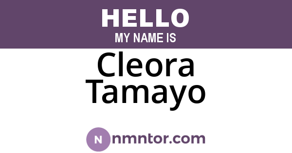 Cleora Tamayo