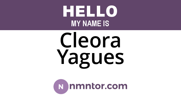 Cleora Yagues