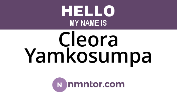 Cleora Yamkosumpa