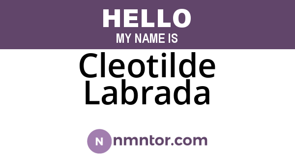 Cleotilde Labrada
