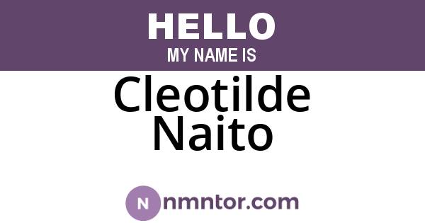 Cleotilde Naito