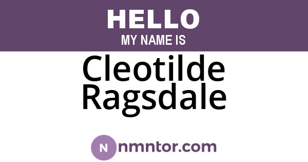 Cleotilde Ragsdale
