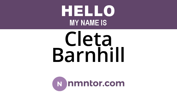 Cleta Barnhill