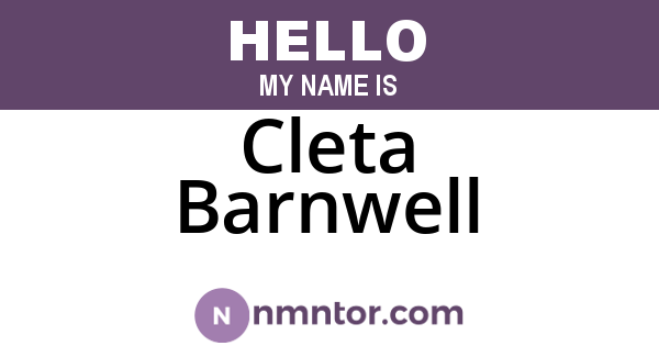 Cleta Barnwell