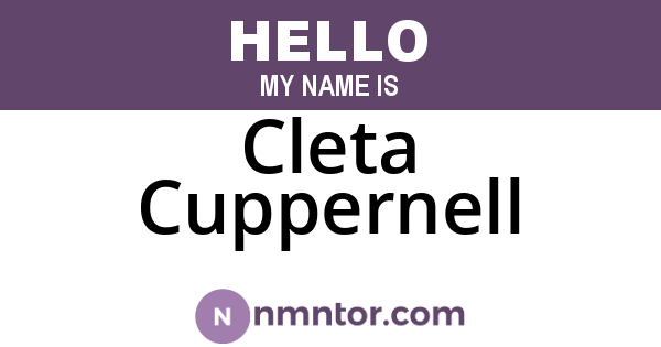 Cleta Cuppernell
