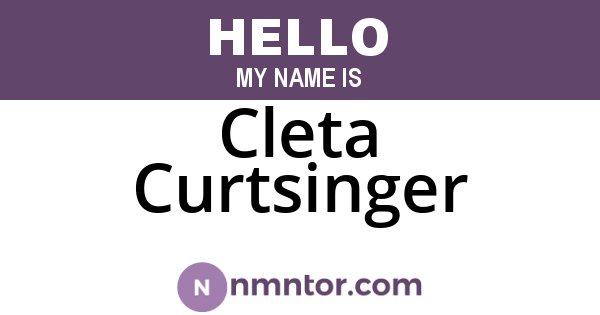 Cleta Curtsinger