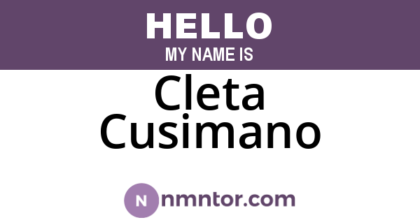 Cleta Cusimano