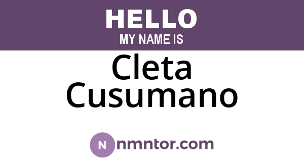 Cleta Cusumano